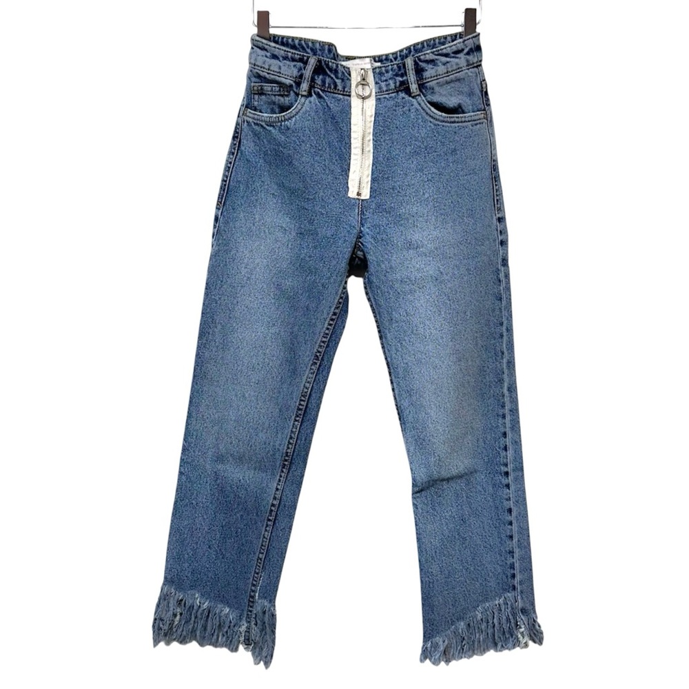 Zara Frayed hemline Cropped Jeans Size 2